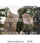Historical Photochrom of the Studland Church in Swanage Dorset England UK by Al