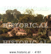 Historical Photochrom of the Village of Cockington Torquay Torbay Devon England UK by Al