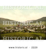 Historical Photochrom of the Village of Prachatitz, Bohemian Switzerland by Al