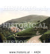 Historical Photochrom of the Worcestershire Beacon Hill in West Malvern, Malvern Hills, Worcestershire, England by Al