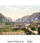 Historical Photochrom of Toblach, New Toblach, Tyrol, Austria by Al