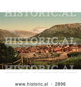 Historical Photochrom of Tromso, Norway by Al