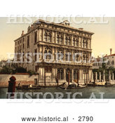 Historical Photochrom of Vendramin Calergi Palace by Al