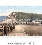 Historical Photochrom of Victoria Pavillion with Zig Zag Path up the Hill in Ilfracombe Devon England UK by Al