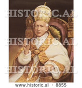Historical Portrait Illustration of Pope Leo Xiii Sitting in a Chair by Al