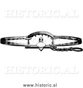 Illustration of a Heavy Duty Steel Bear Trap - Black and White by Al