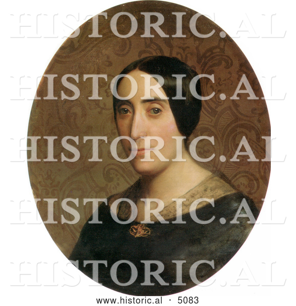 Historical Illustration of a Portrait of Amelina Dufaud Bouguereau by William-Adolphe Bouguereau