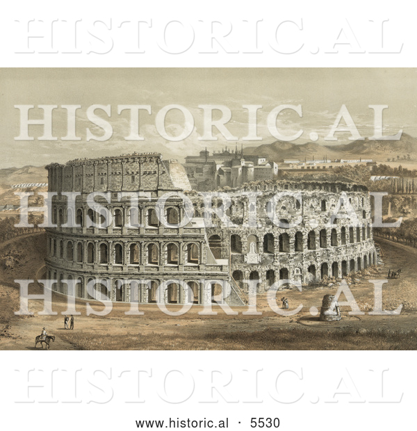 Historical Illustration of the Roman Coliseum