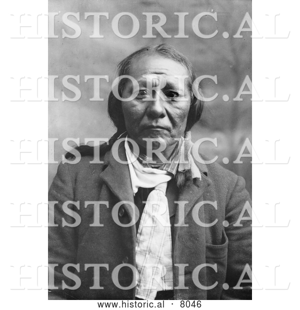 Historical Image of Chief Seglo, Native American Indian 1902 - Black and White