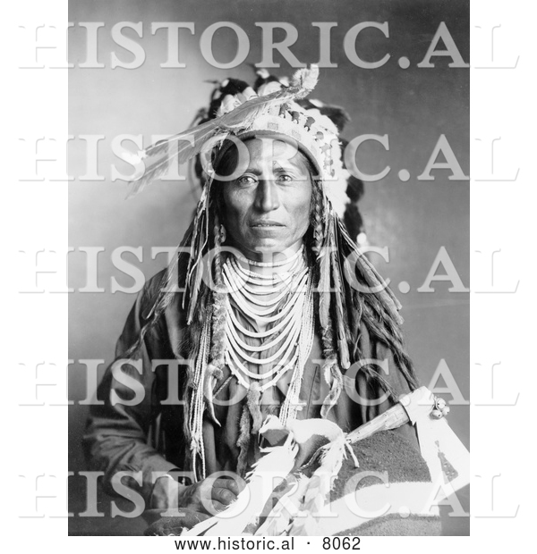 Historical Image of Heebe-tee-tse, Shoshone Native American Indian 1899 - Black and White