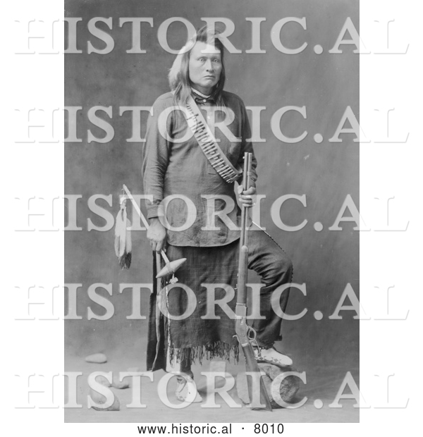Historical Image of Him-mim-mox-mox or Yellow Wolf, Native American Indian 1909 - Black and White