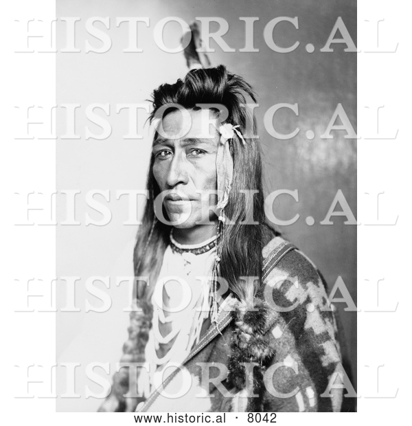 Historical Image of Measaw, a Shoshone Indian 1899 - Black and White