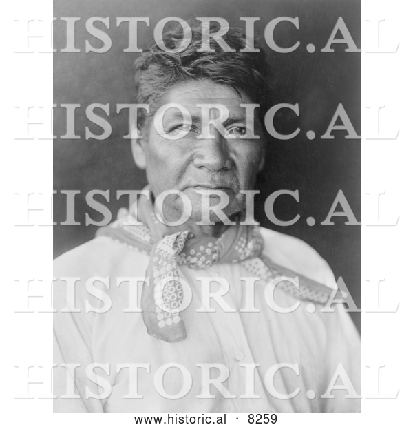 Historical Image of Palm Canon Cahuilla Man 1905 - Black and White Version