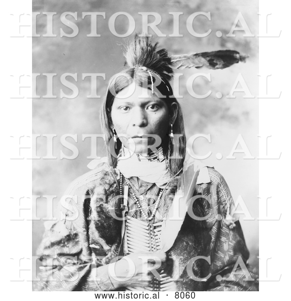 Historical Image of Parrum Native American Indian 1899 - Black and White