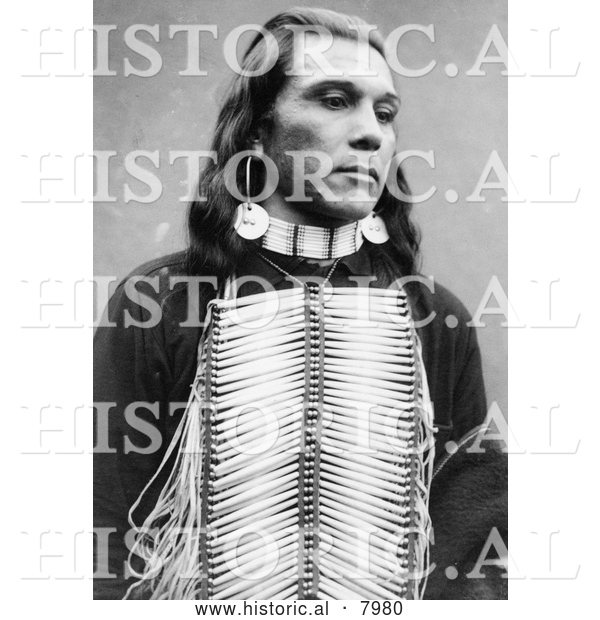 Historical Image of Po-ca-tel-lo, a Native American Indian 1900 - Black and White