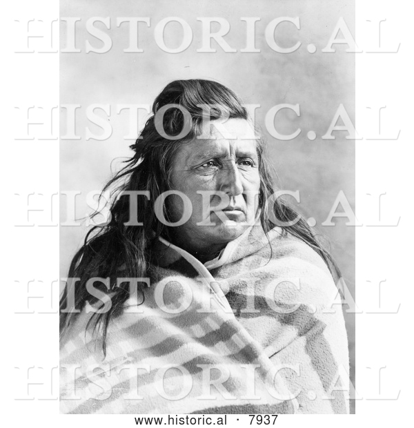 Historical Image of Pop-Kio-Wina, a Native American Indian 1899 - Black and White