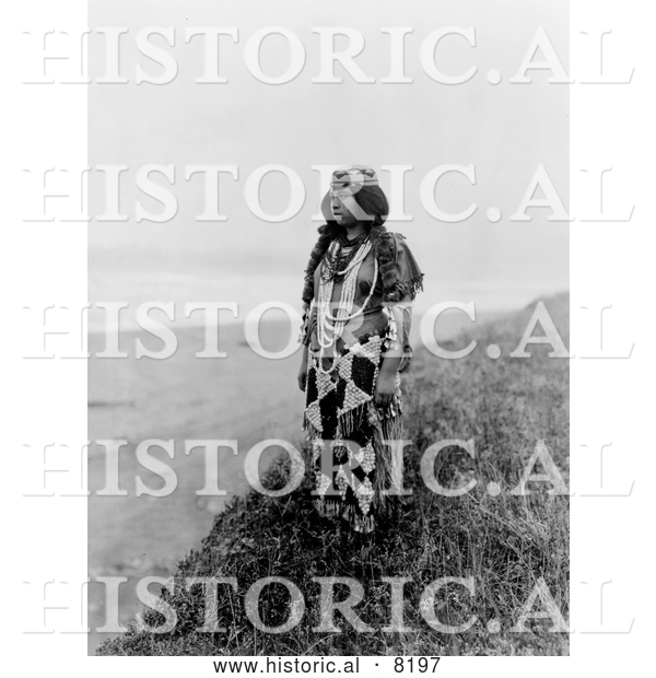 Historical Image of Talowa Woman - Black and White