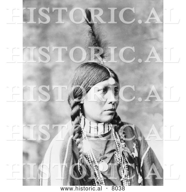 Historical Image of Tan-nah, Native American Indian 1899 - Black and White
