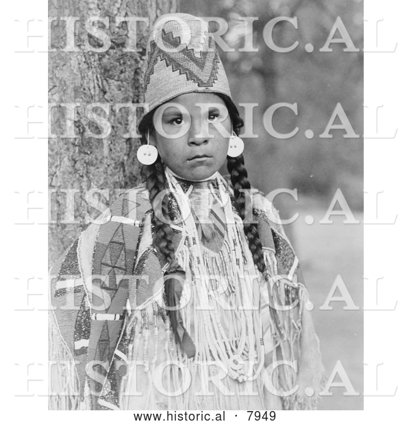 Historical Image of Umatilla Indian Woman 1910 - Black and White