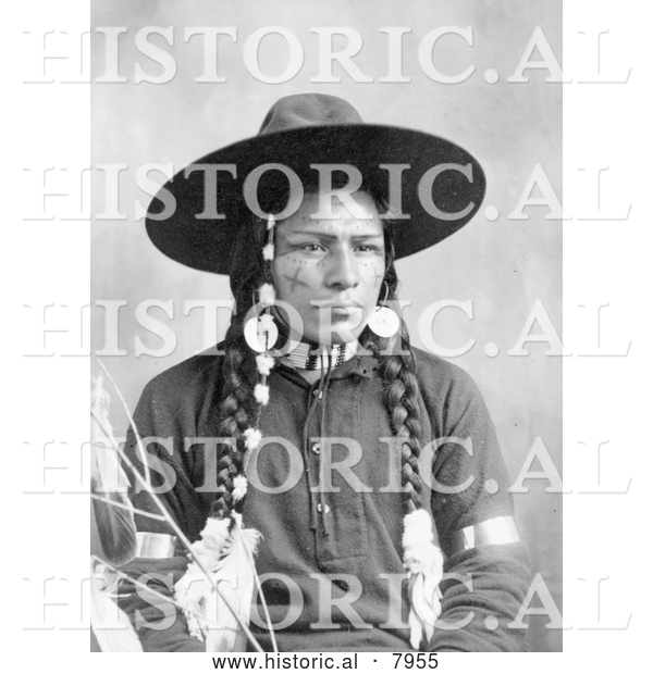 Historical Image of Wasco Native American Indian 1903 - Black and White