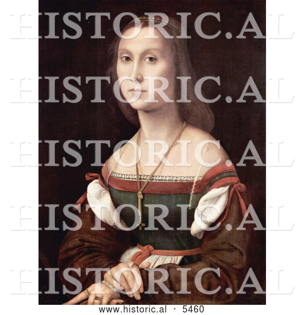 Historical Painting of a Young Woman Named La Muta, by Raphael