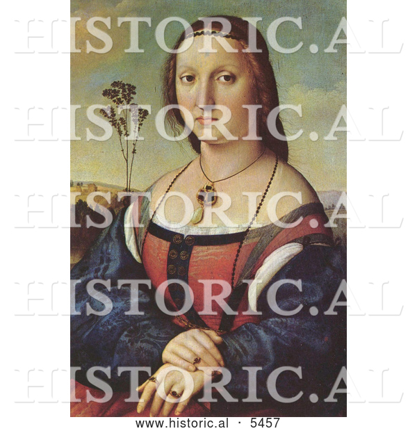 Historical Painting of Maddalena Doni by Raphael
