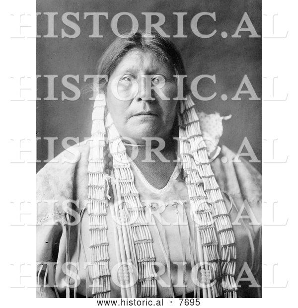 Historical Photo of Arikara Native American Woman 1908 - Black and White