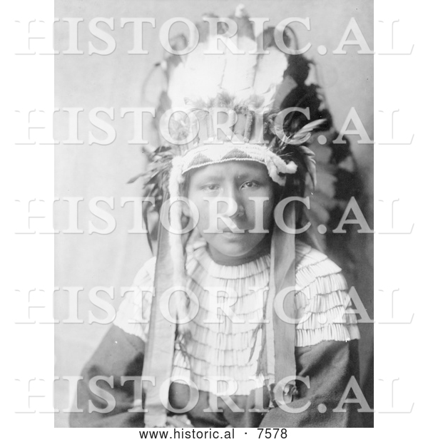 Historical Photo of Cheyenne Indian Girl, the Daughter of Bad Horses 1905 - Black and White