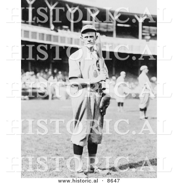 Historical Photo of Chicago Orphans / Cubs Baseball Player, Johnny Evers - Black and White Version