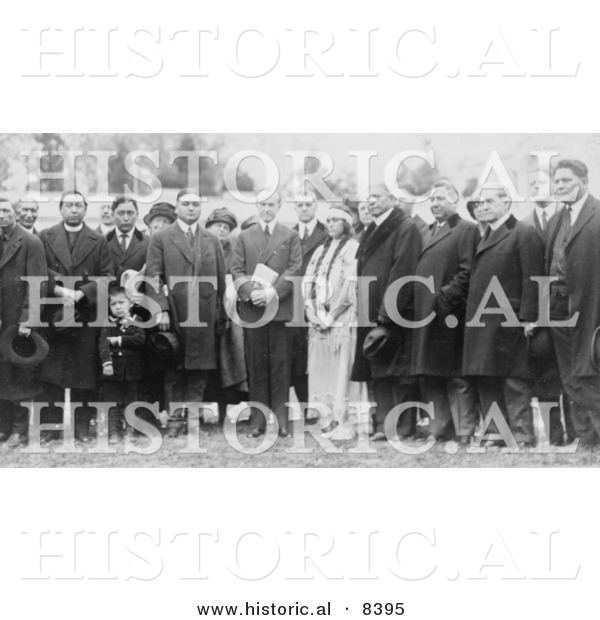 Historical Photo of Committee of 100 on Indian Affairs - Black and White Version