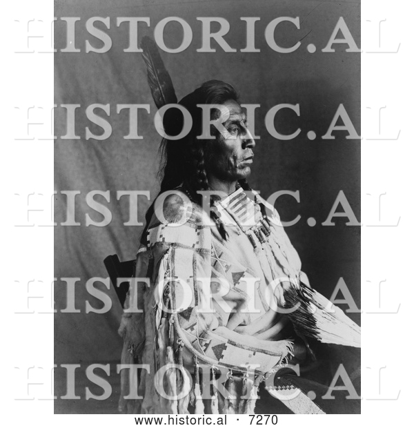 Historical Photo of Crow Indian Man by the Name of Medicine Crow 1904 - Black and White
