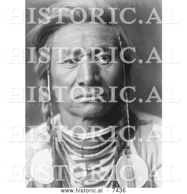 Historical Photo of Crow Indian Man Called Chief Child 1908 - Black and White