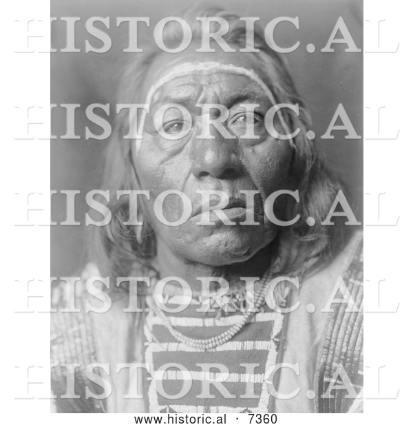 Historical Photo of Crow Indian Man Called Leads the Wolf 1908 - Black and White