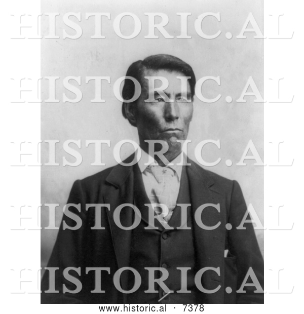 Historical Photo of Gov Bigheart, an Osange Indian 1906 - Black and White