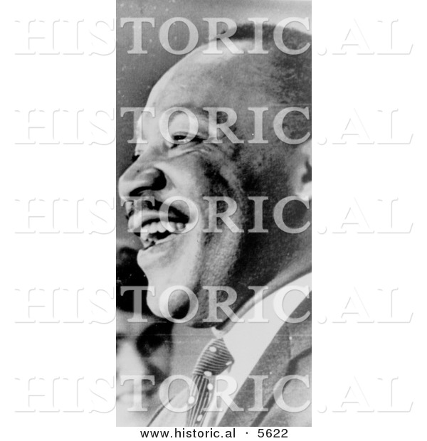 Historical Photo of Happy Martin Luther King Jr. Smiling - Black and White Version