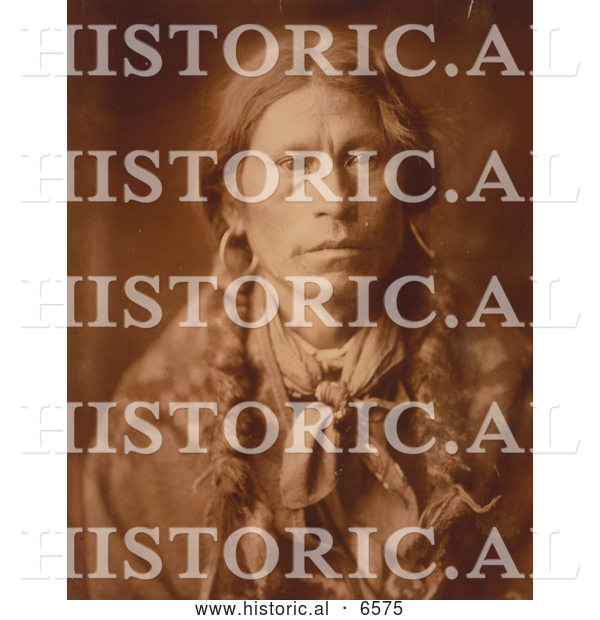 Historical Photo of Jicarilla Apache Man 1905 - Sepia