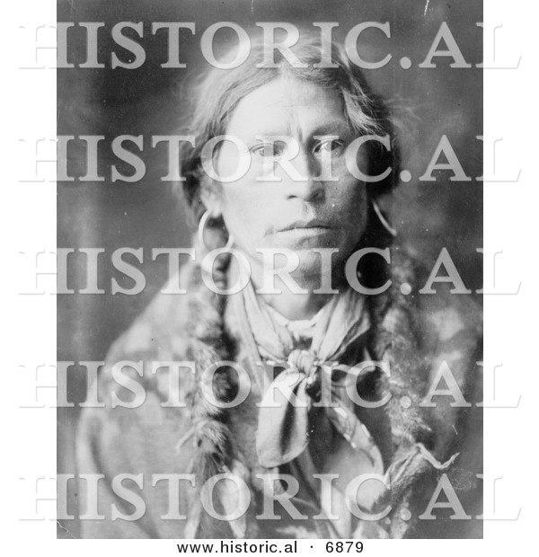 Historical Photo of Jicarilla Chief Garfield 1905 - Native American Indian - Black and White Version