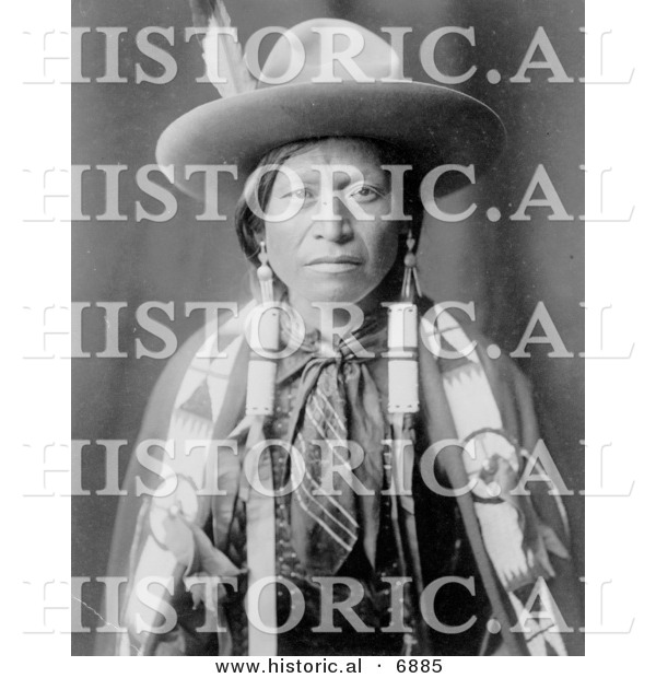 Historical Photo of Jicarilla Man in Cowboy Attire - Native American Indian - Black and White Version