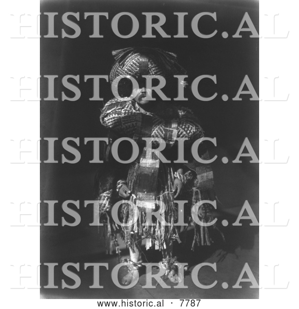 Historical Photo of Kwakiutl Man 1914 - Black and White