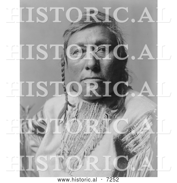 Historical Photo of Long Time Dog, a Hidatsa Native American 1908 - Black and White