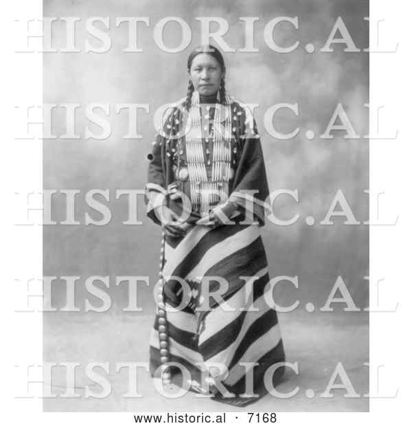 Historical Photo of Lucy Red Cloud, Sioux Indian 1899 - Black and White
