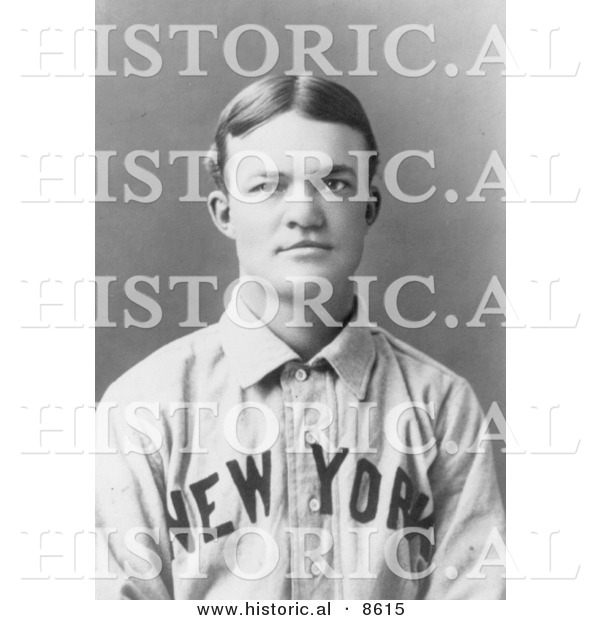 Historical Photo of Luther Haden Taylor of the NY Giants Baseball 1903 - Black and White Version