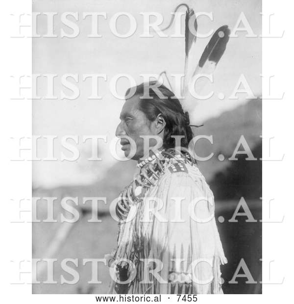 Historical Photo of Mandan Indian Called Crow’s Heart 1908 - Black and White