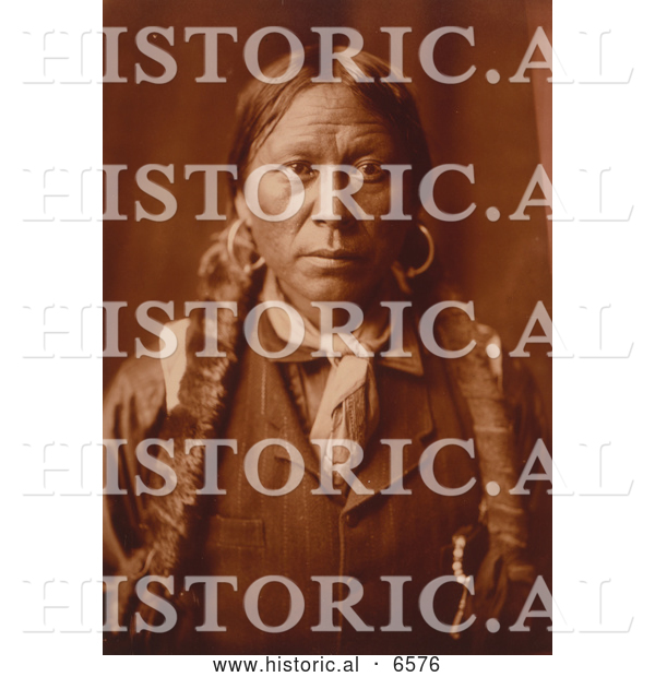 Historical Photo of Native American Jicarilla Man 1904 - Sepia