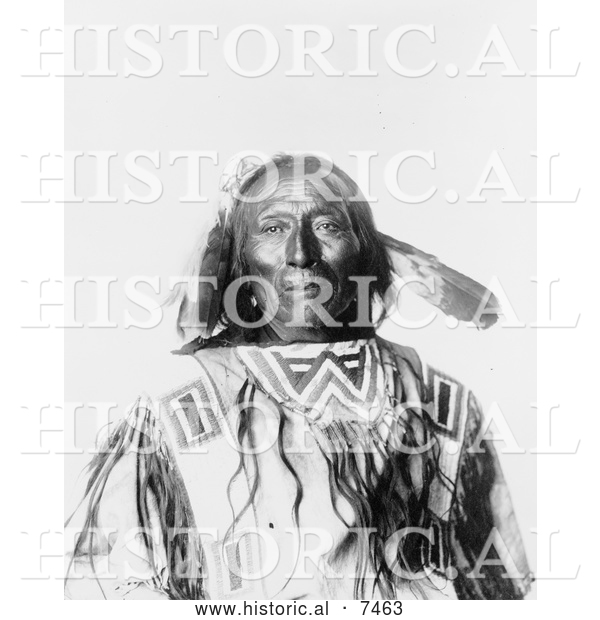 Historical Photo of Native American Man, Chief Revenger 1900 - Black and White
