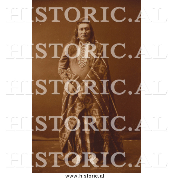 Historical Photo of Nez Perce Man 1899 - Sepia