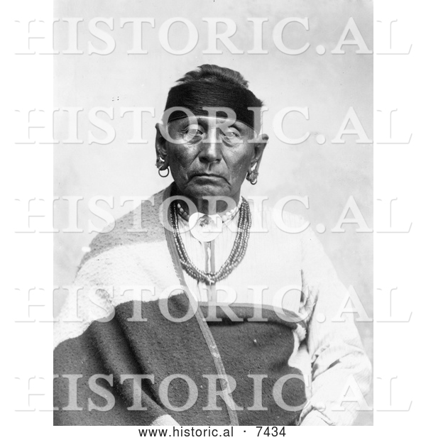 Historical Photo of Osage Indian Named Bear Legs 1906 - Black and White