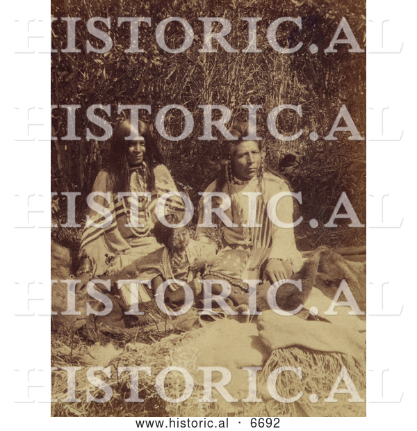 Historical Photo of Sai’-ar and Family 1874 - Sepia