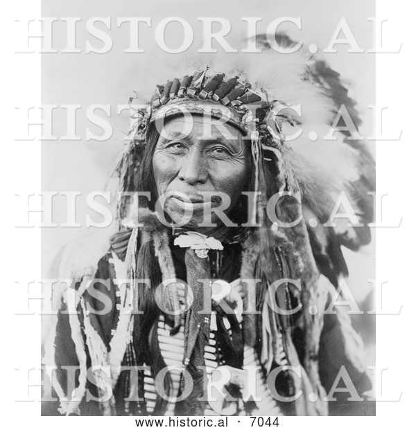 Historical Photo of Sioux Indian, Black Thunder 1908 - Black and White