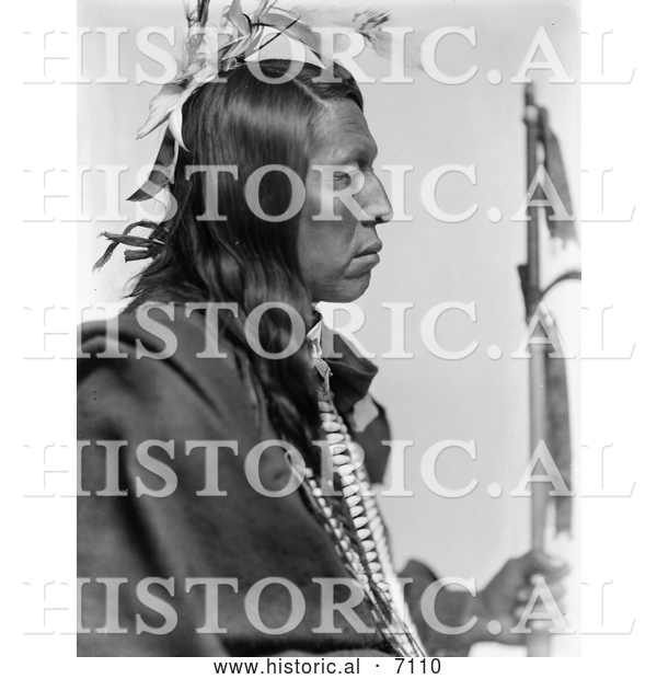 Historical Photo of Sioux Indian Called Flying Hawk 1900 - Black and White